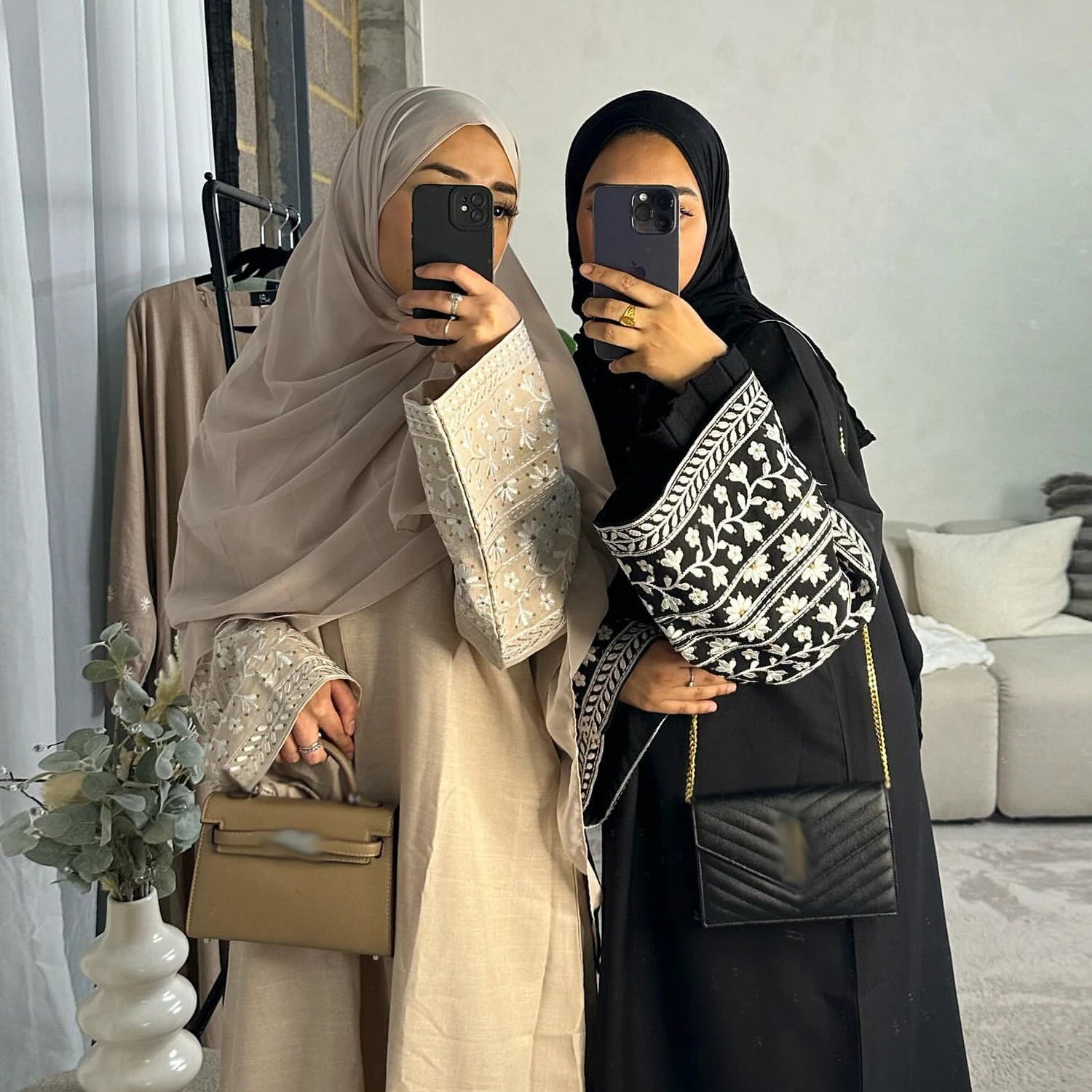 Open Abaya Muslim Cardigan Maxi Dress Women Embroidery Kaftan Islamic Clothing Caftan Marocain Femme Kebaya Robe Kimono Abayas